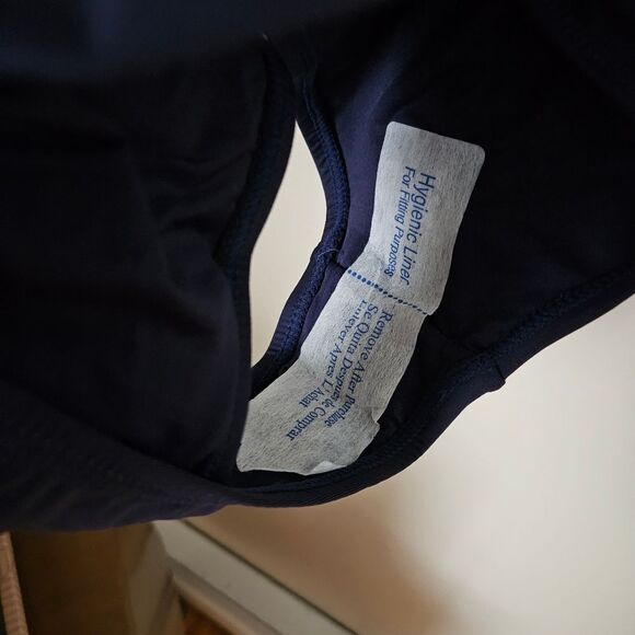 Andie Swim One Piece Bathing Suit LT Paloma Navy Tall Tie Back Neutral Vacation - Picture 12 of 14